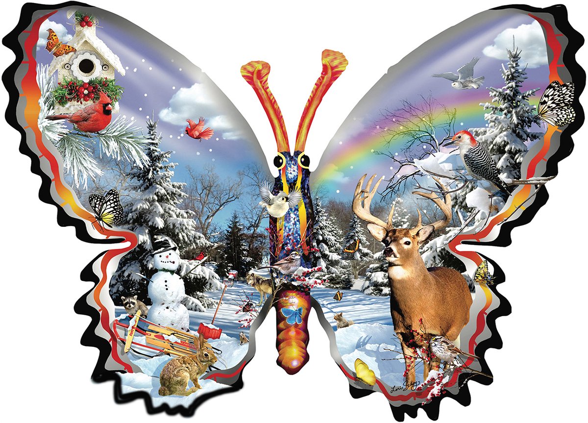 SunsOut puzzel Winter Butterfly - 1000 stukjes legpuzzel.