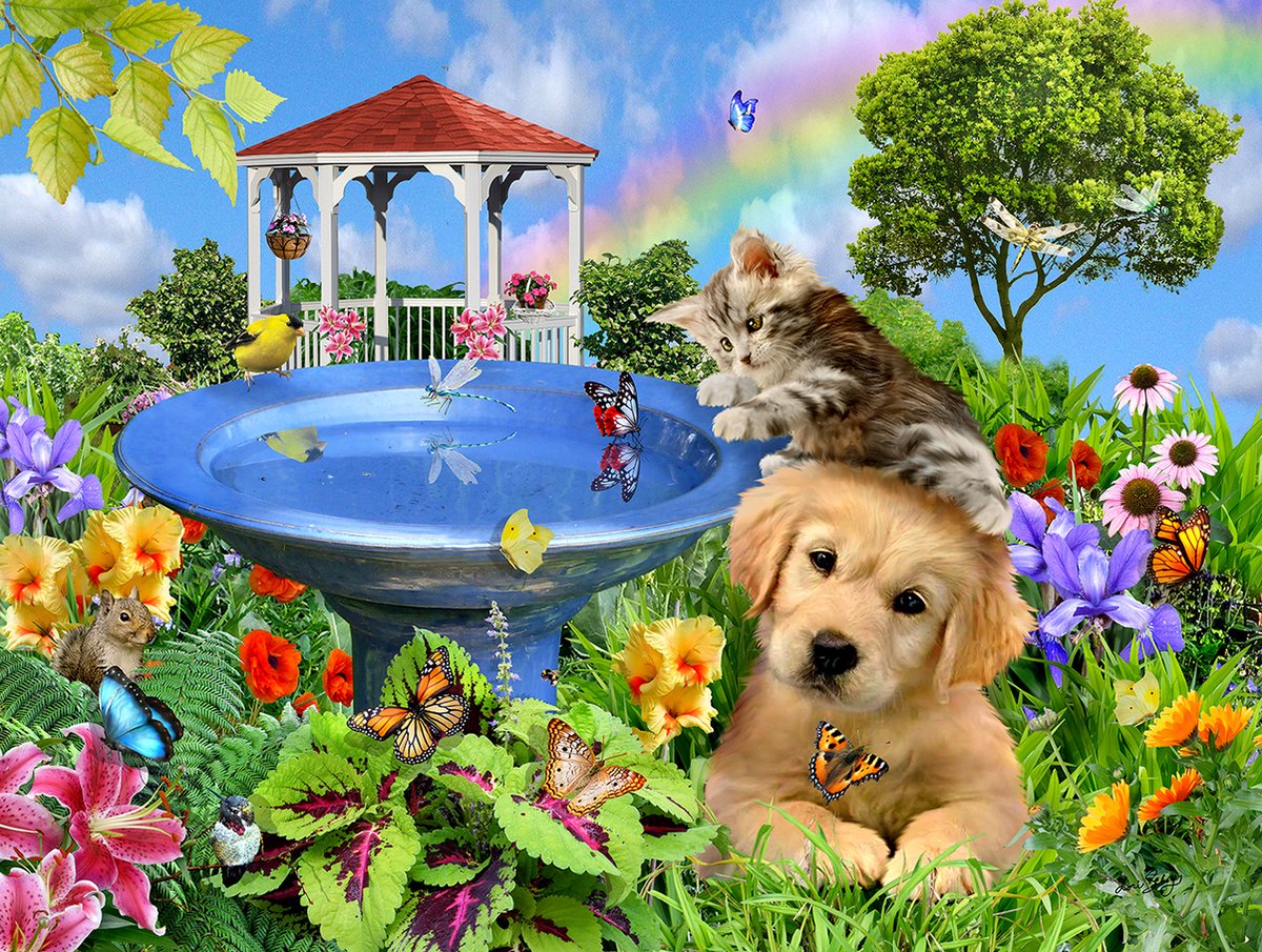 SunsOut puzzel XXL stukjes - legpuzzel dieren 300 stukjes karton.