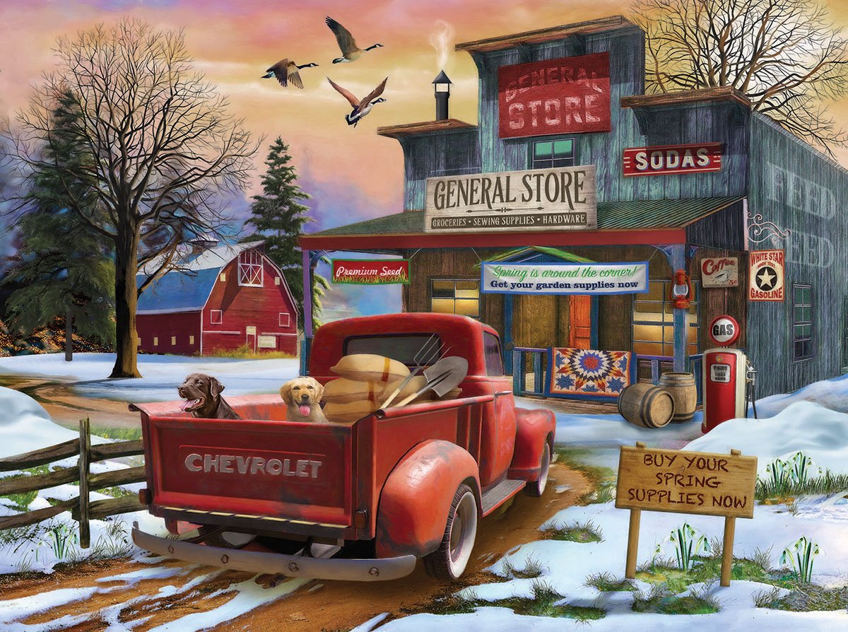 SunsOut puzzel legpuzzel Tom Wood - Spring Supplies - 1000 stukjes.