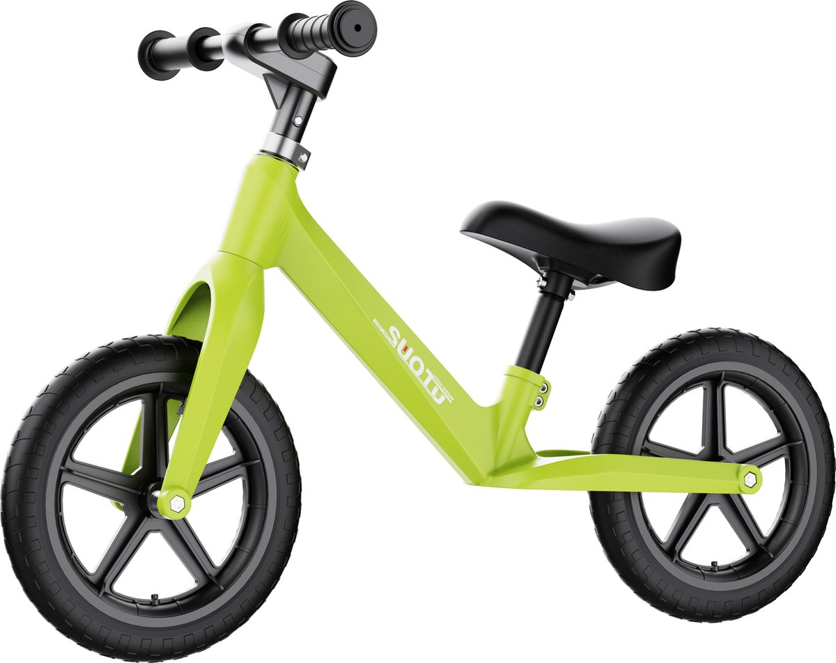 Suotu Loopfiets - Speelgoed Vanaf 1-5 jaar - Jongens en Meisjes - Kinderstep - 2.12kg lichtgewicht - Groen