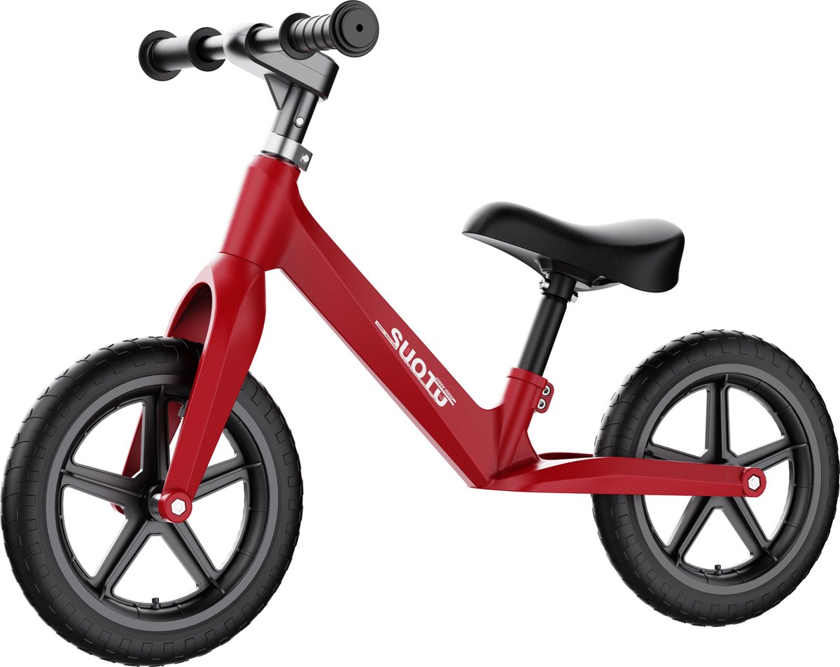 Suotu Loopfiets - Speelgoed Vanaf 1-5 jaar - Jongens en Meisjes - Kinderstep - Rood