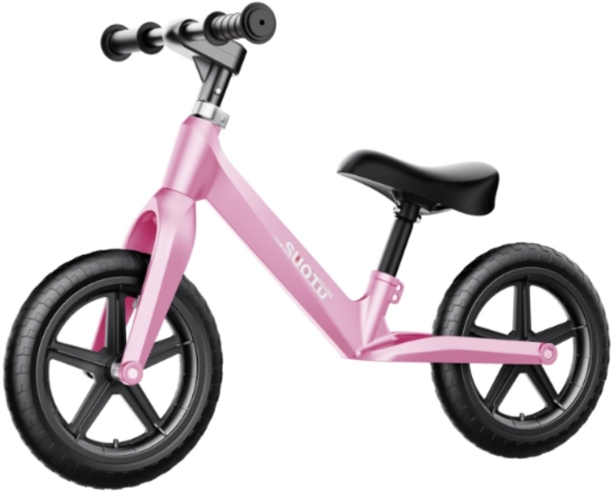 Suotu Loopfiets - Speelgoed Vanaf 1-5 jaar - Jongens en Meisjes - Kinderstep - Rose