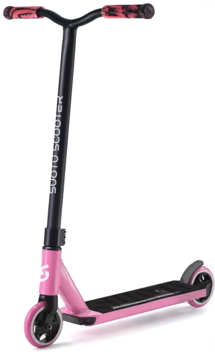 Suotu Stuntstep - Kinderstep - Step voor jongens en meisjes vanaf 6 jaar - Aluminium - Roze/Zwart