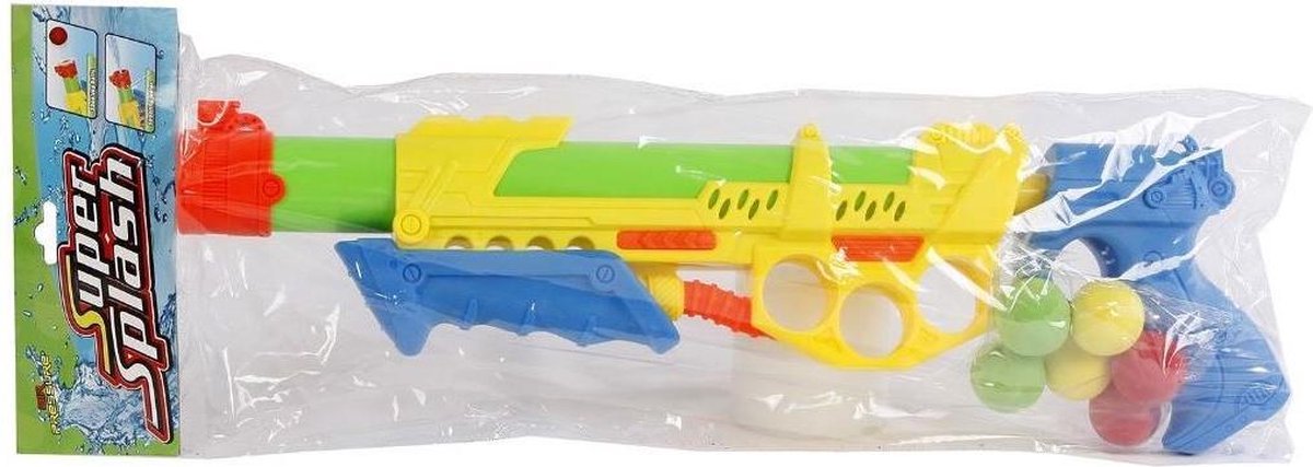 Super Splash Waterpistool 2-in-1 Junior 48 Cm Geel 7-delig