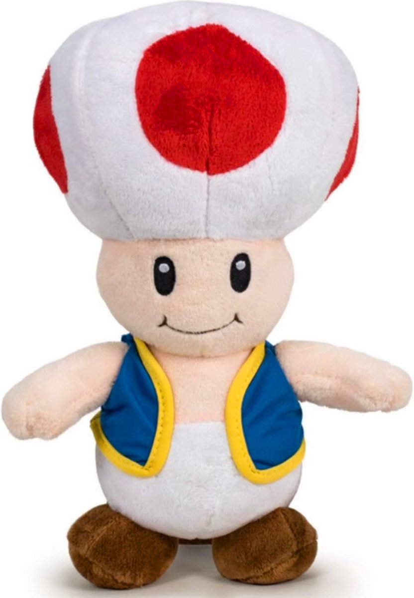 Toad Pluche Knuffel 30 cm - Super Mario Bros Plush - Speelgoed voor Jongens en Meisjes - Mario Kart bekend van Nintendo Switch - Mario Peach Luigi Toad Donkey Kong Yoshi Bowser