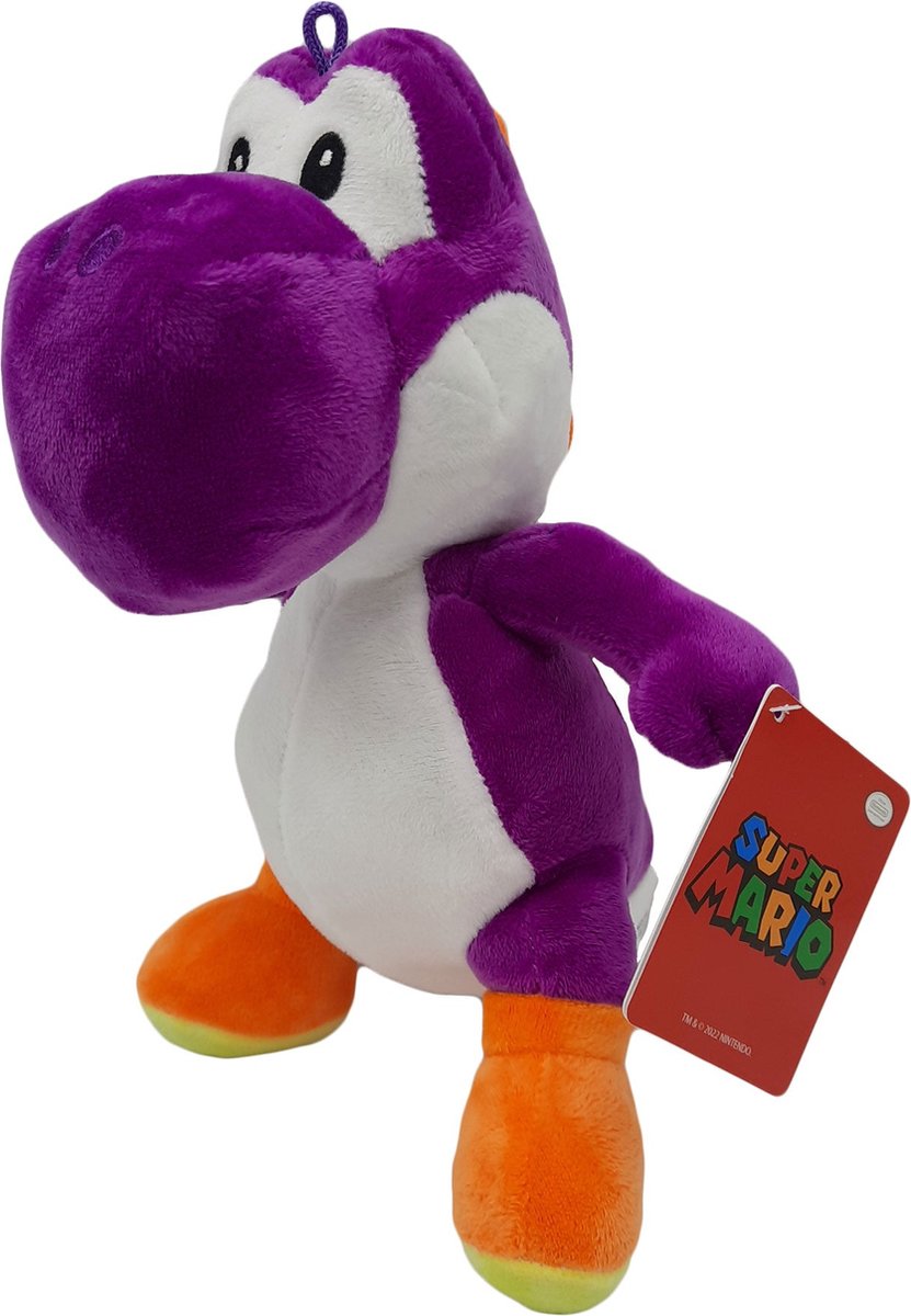Yoshi Paars - Super Mario - Knuffel - Pluche - 28 cm