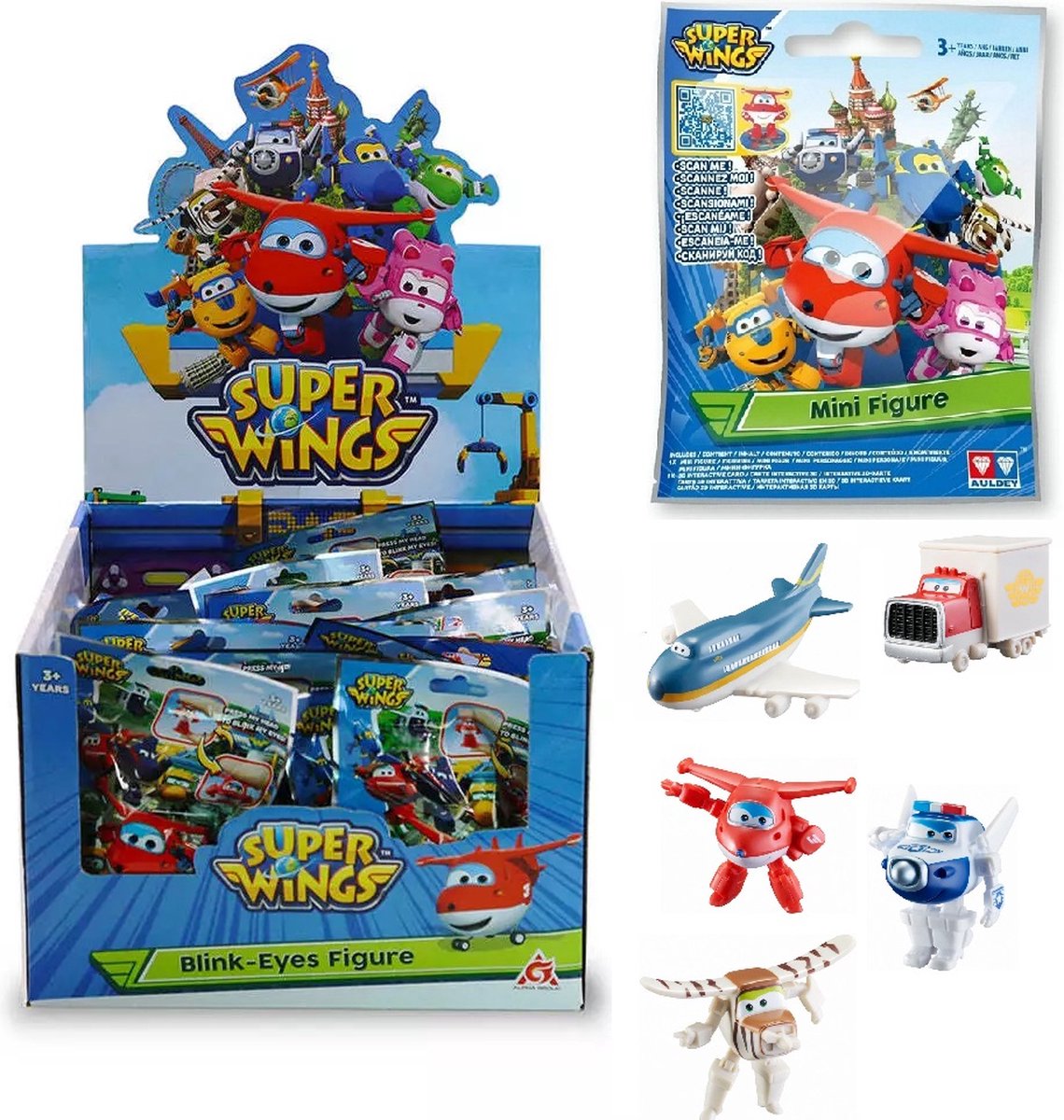 Super Wings verrassingszakje - 5 cm groot - 1 zakje - Blind Bag Surprise - Verzamel ze alle 18 - Speelfiguren
