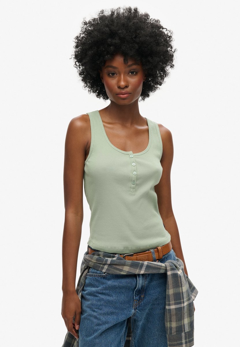   - Athletic Essentials hemdtopje met knopen - Dames - Vesten