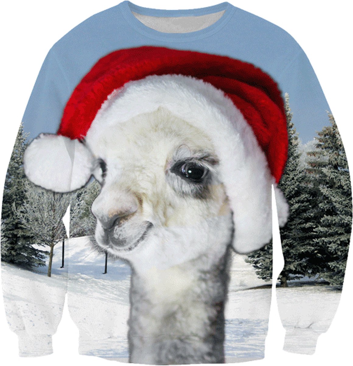 Lama met een kerstmuts Foute kersttrui - Maat: XL - Kerstmis trui - Heren kersttrui - Dames kersttrui - Foute kersttruien - Kerst outfit - Kerstkleding - Lelijke kersttrui - Gekke kersttrui -
