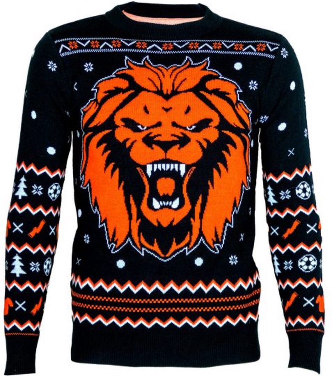Leeuwlijke Nederlands elftal kersttrui - XS - Foute Kersttrui - DrunkenDinos - Gebreide kersttrui - Foute trui - Feestkleding - Kerstkleding - Foute kleding - Kerst trui - Kersttrui dames - Kersttrui heren - Lelijke Kersttrui Oranje kersttrui Leeuw