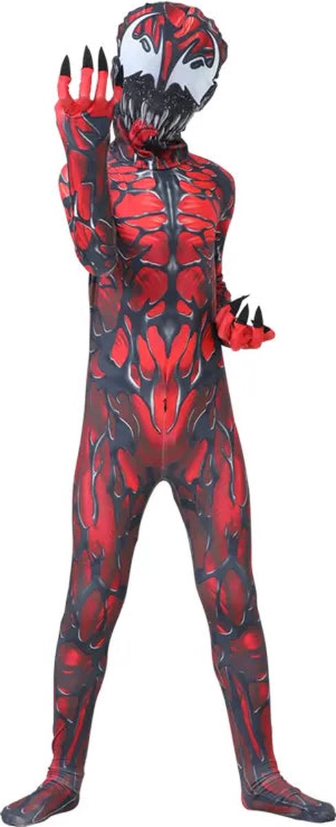 Superheldendroom - Venom Carnage 2 - 128/134 (7/8 Jaar) - Verkleedkleding - Superheldenpak