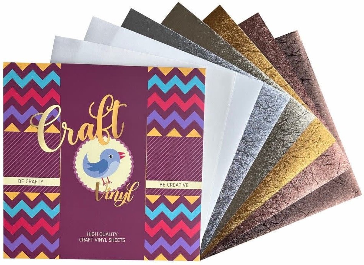 Vinyl Folie set - Superior Textured (Cricut, Silhouette & LOKLiK Compatible, Stickers & DIY)