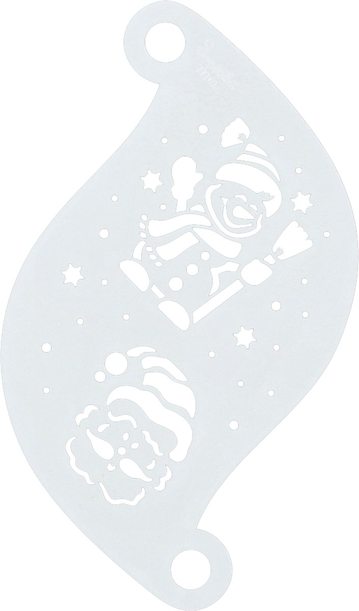Superstar - Kerst - Winterfriends - Sneeuwpop - Kerstman - Schmink Sjabloon - Face Paint Stencil