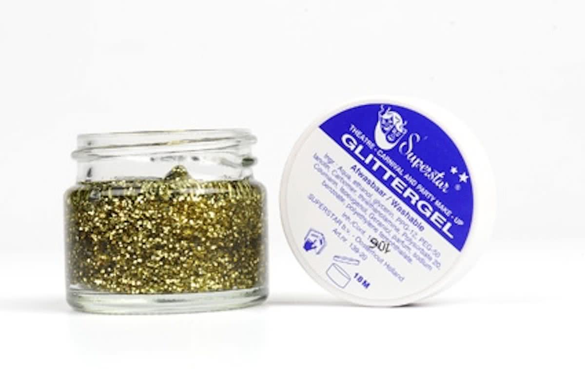 Glittergel goud pot 15 ml