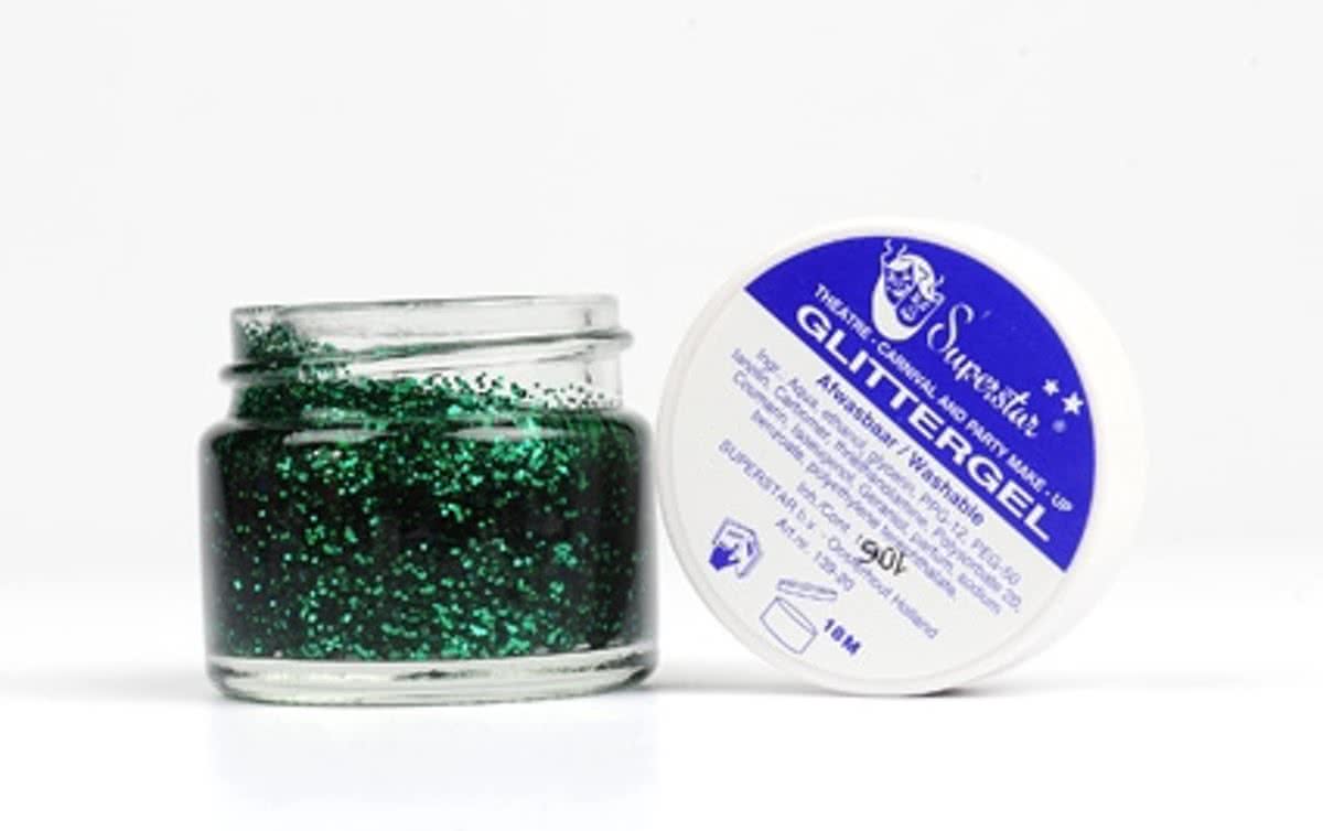 Glittergel groen pot 15 ml