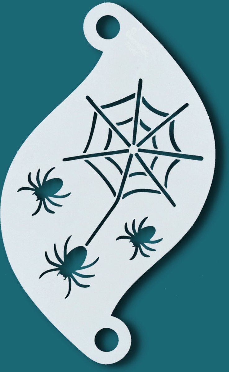 Superstar - Halloween - Schmink Sjabloon - Scary Spider Spinnen - Face Paint Stencil