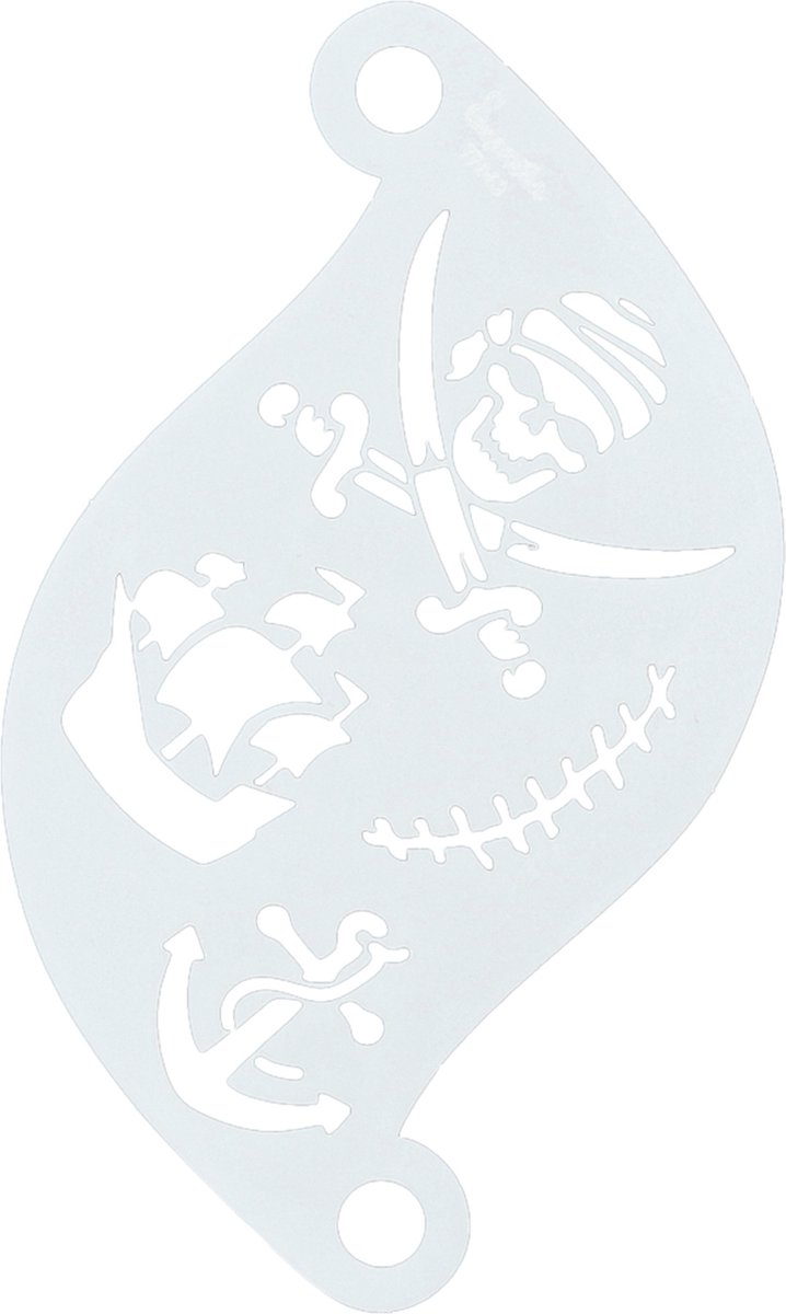 Superstar - Piraat - Pirate - Schmink Sjabloon - Face Paint Stencil