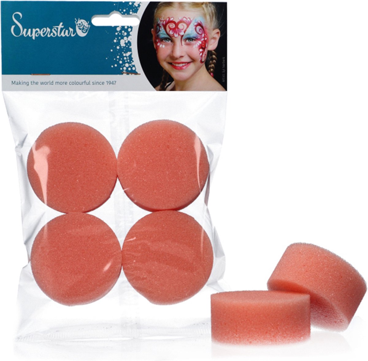   - Schmink Spons -   - Roze per 4 stuks - ECO spons