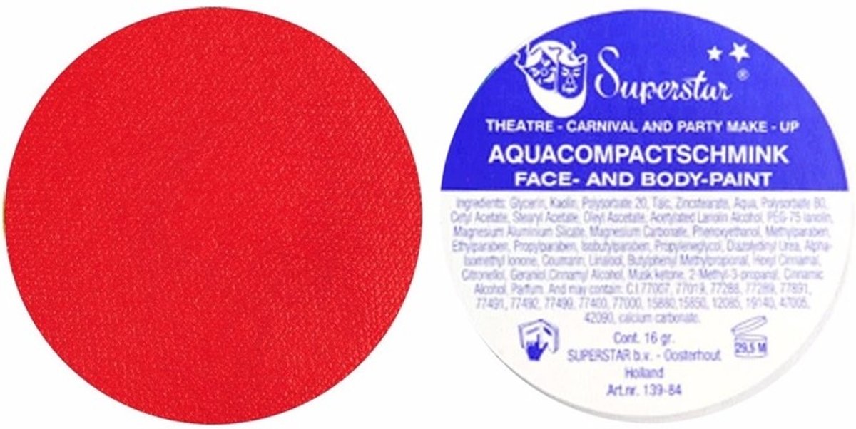   schmink karmijn rood