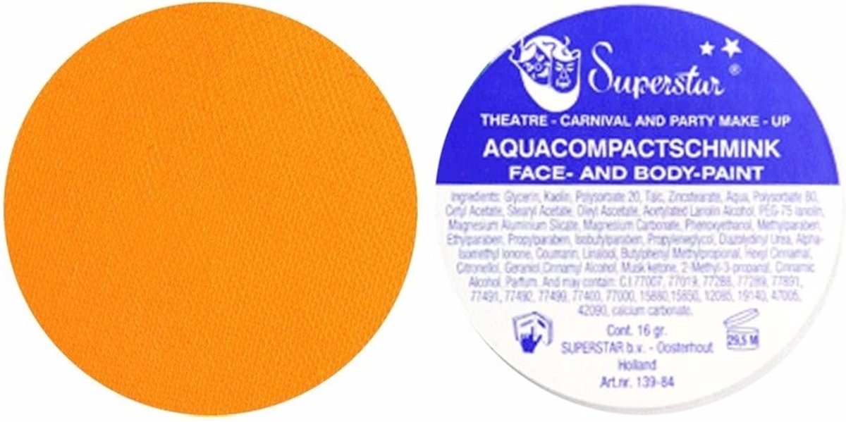   schmink licht oranje