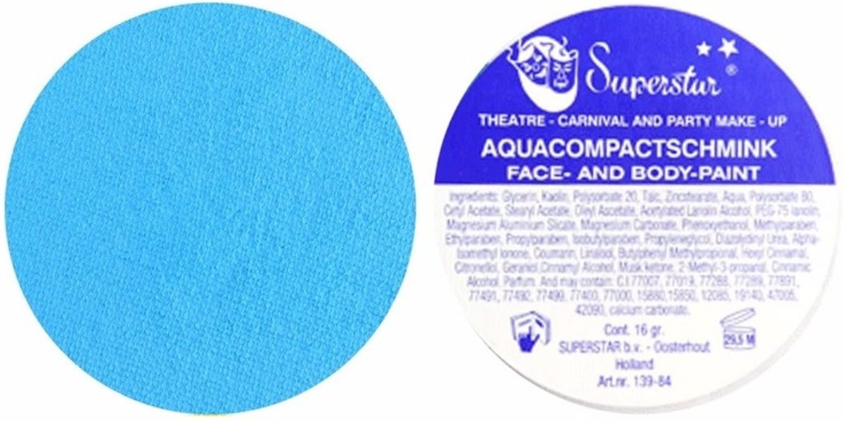   schmink pastel blauw