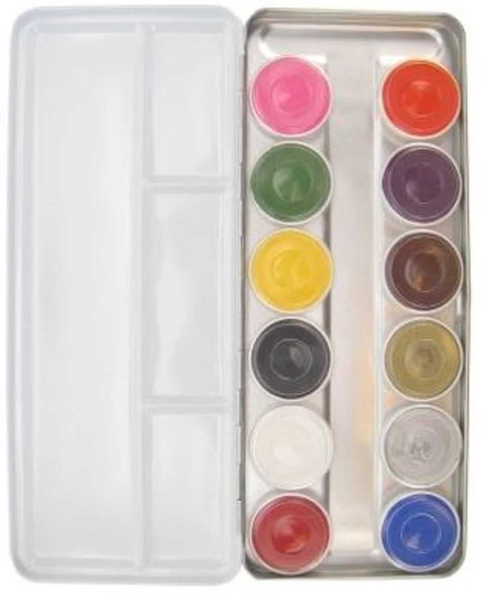   smink pallet aqua 12 kleuren