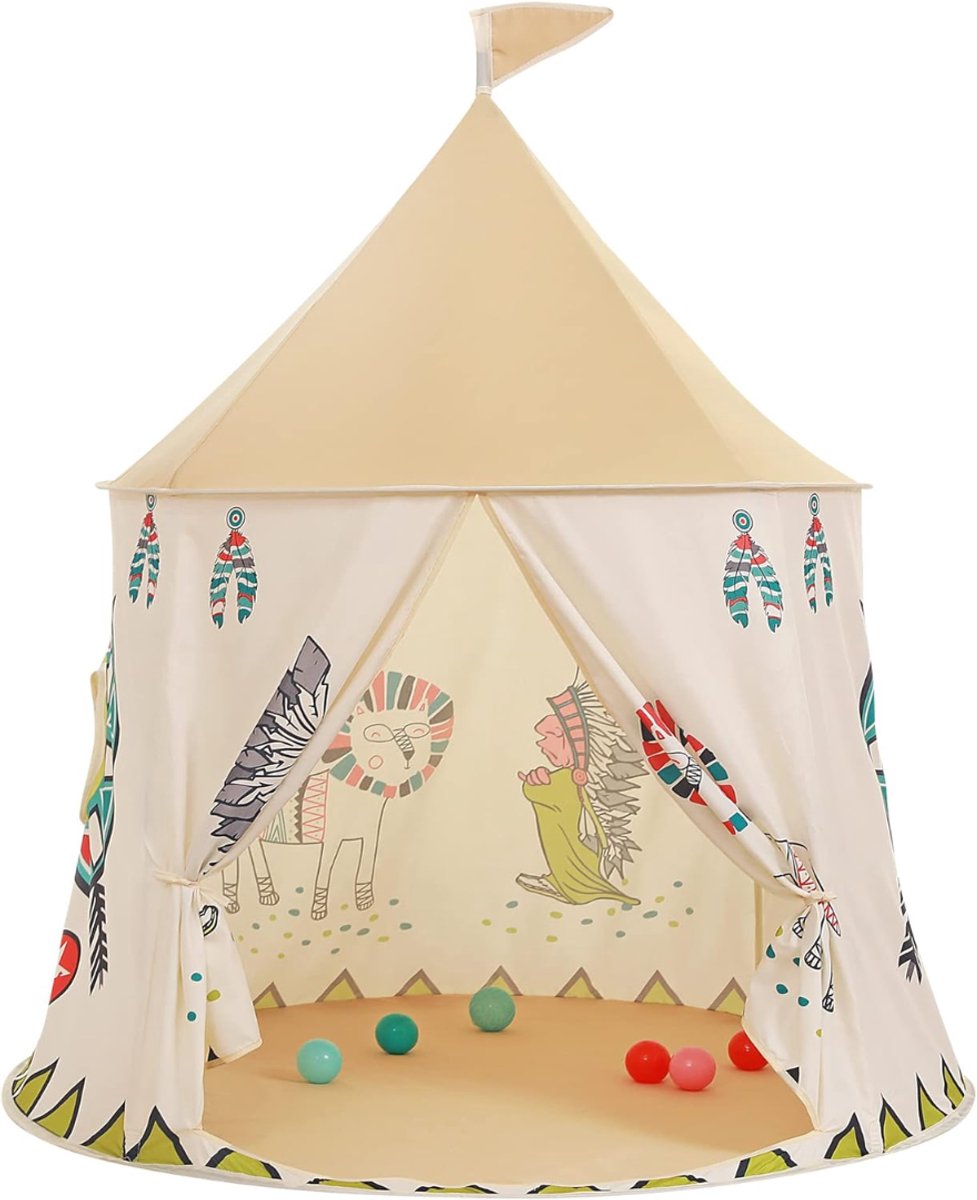 VH Supplies® Speeltent - Tipitent - Kindertent - 116 x 116 x 123 cm