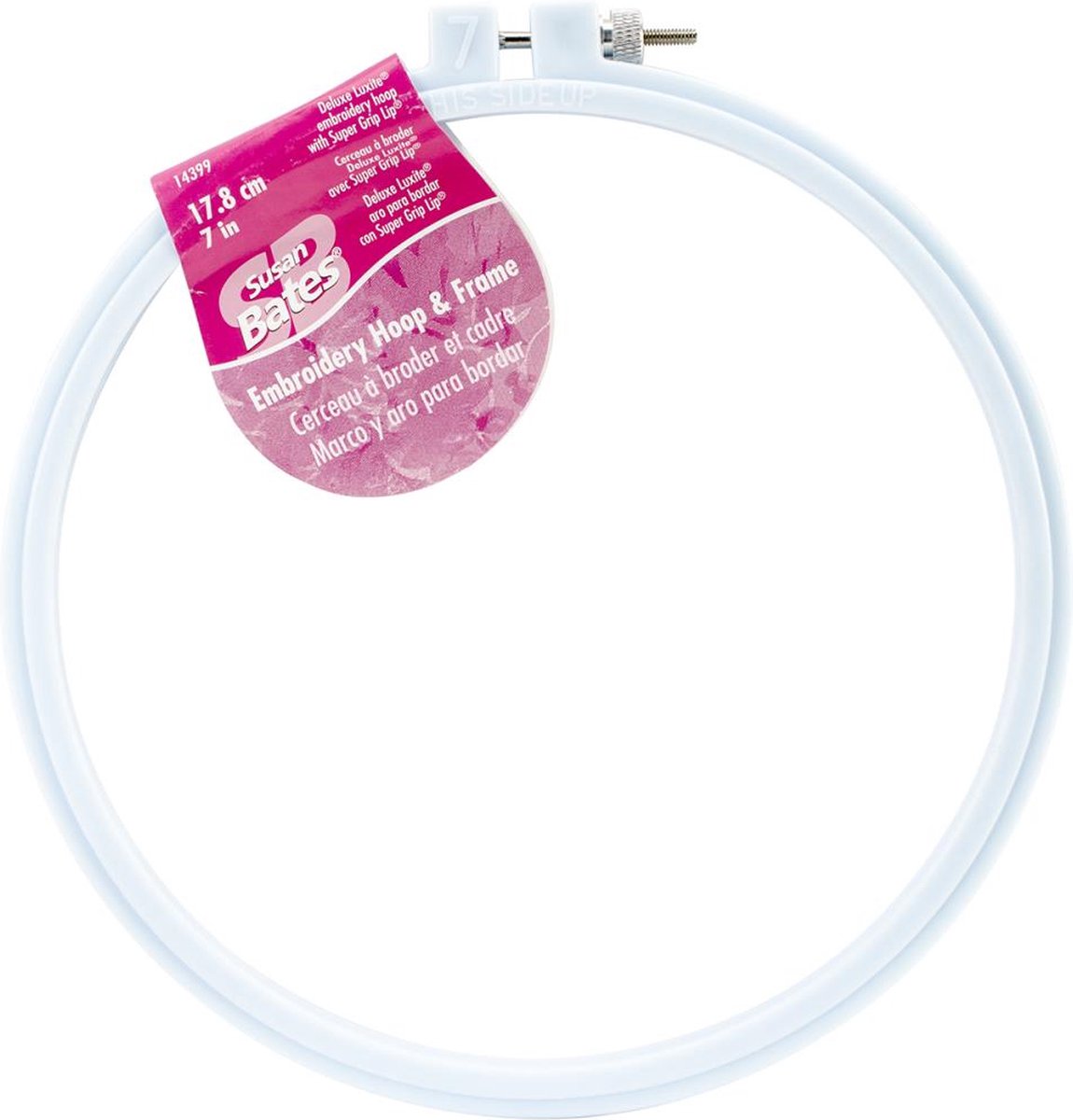   - Plastic borduurring 17.8 cm - licht blauw - 14399-7