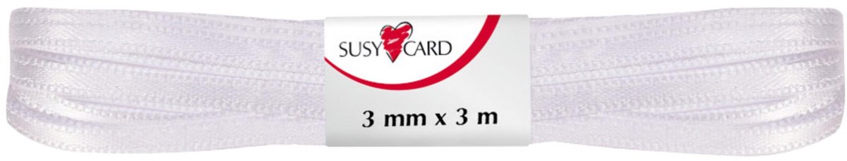 SUSY CARD Cadeaulint dubbelzijdig satijn 3mm x 3m lichtgroen