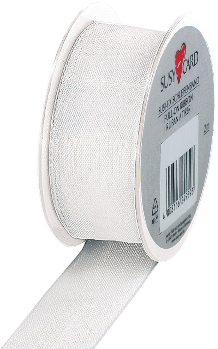 SUSY CARD cadeaulint op spoel Trend, wit