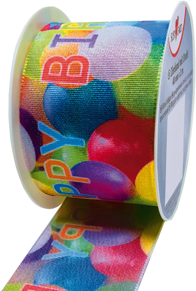 SUSY CARD geschenklint / cadeaulint op rol Luchtballonnen