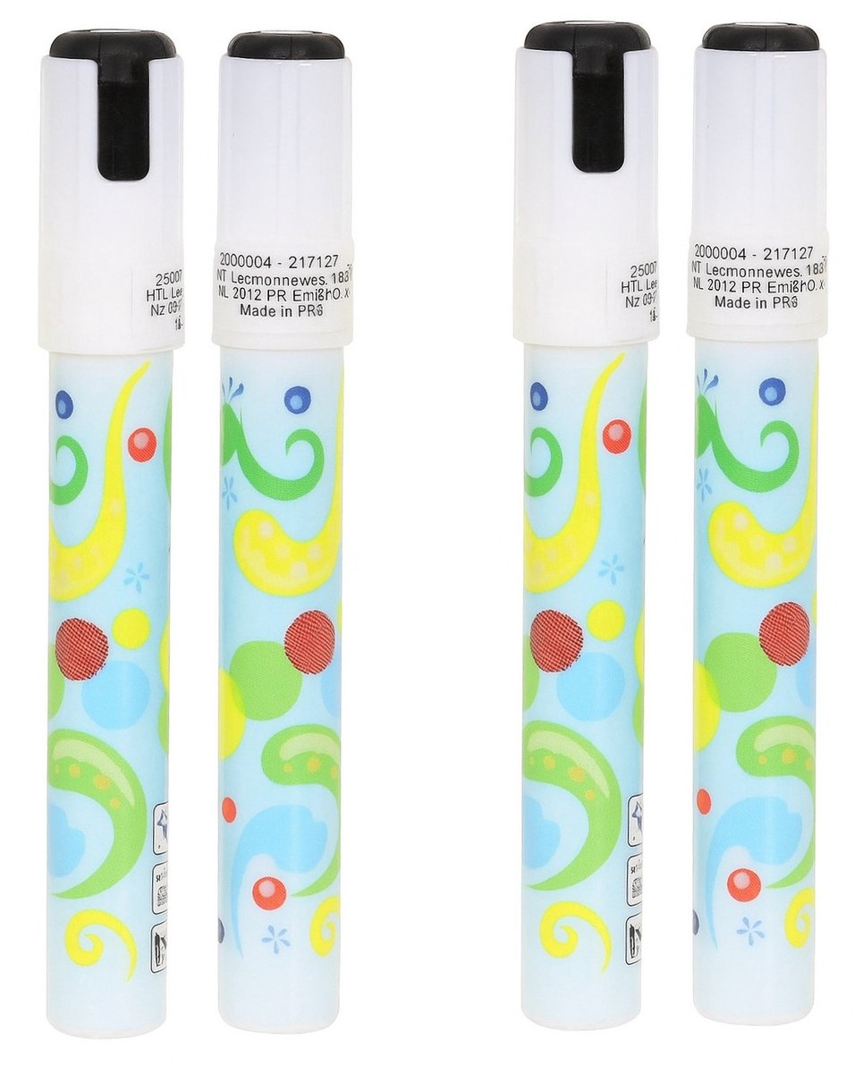 Svenska Living raam/spiegelstiften - 4x stuks - wit - kunststof - afwasbaar