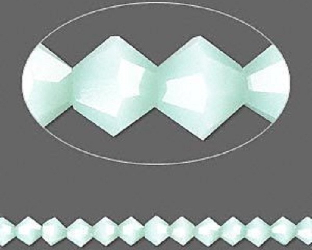 Swarovski Elements, 48 stuks Xilion Bicone kralen (5328), 4mm, mint alabaster