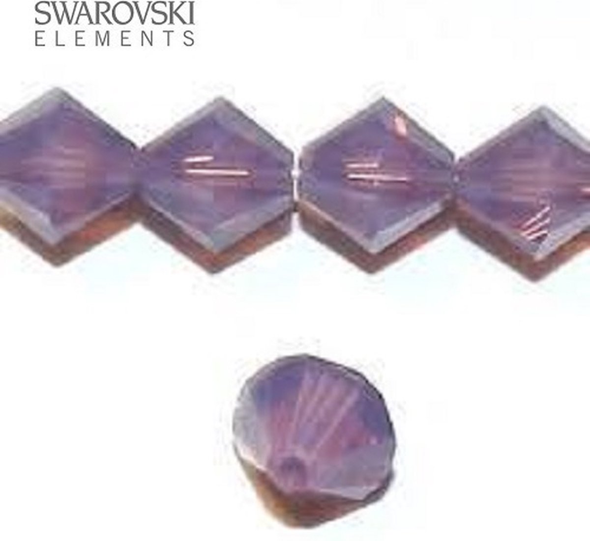 Swarovski Elements, Xilion Bicone (5328), 8mm, cyclamen opal. Per 24 stuks