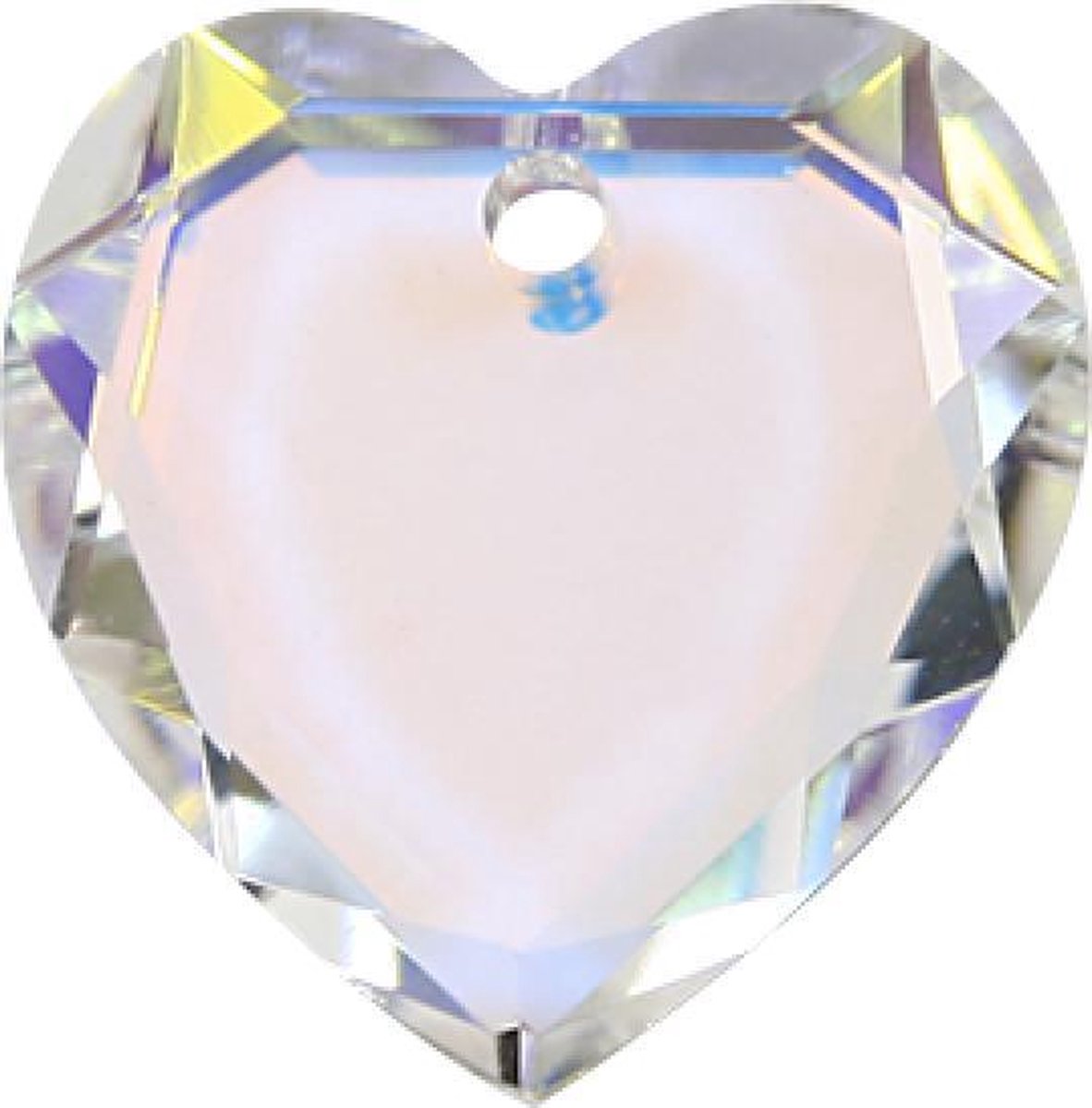   hanger hart - 6225 crystal AB 10mm 10 stuks- swarovski pendant heart - swarovski kralen - callance