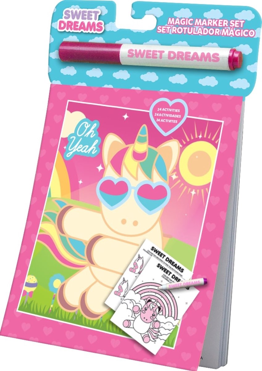 Sweet Dreams Tekenboek Junior 25 X 17 Cm Karton Roze 2-delig