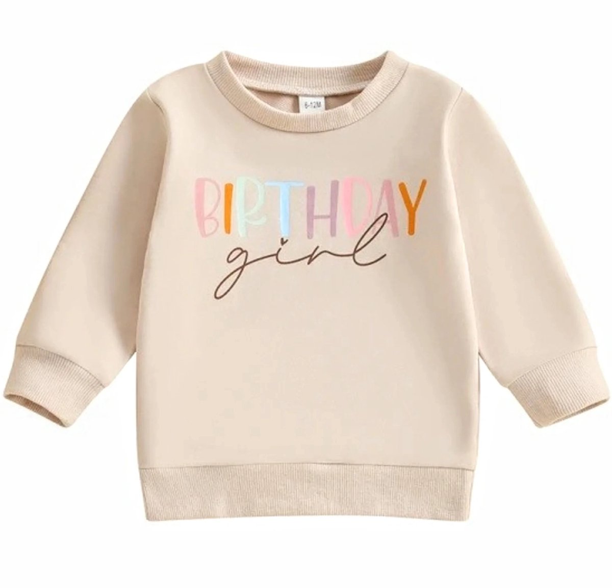 1e verjaardag sweater Birthday Girl 12-18 maanden - birthday - 1 - cakesmah - sweater - maat 80 - birthday - girl - verjaardag - kinderkleding