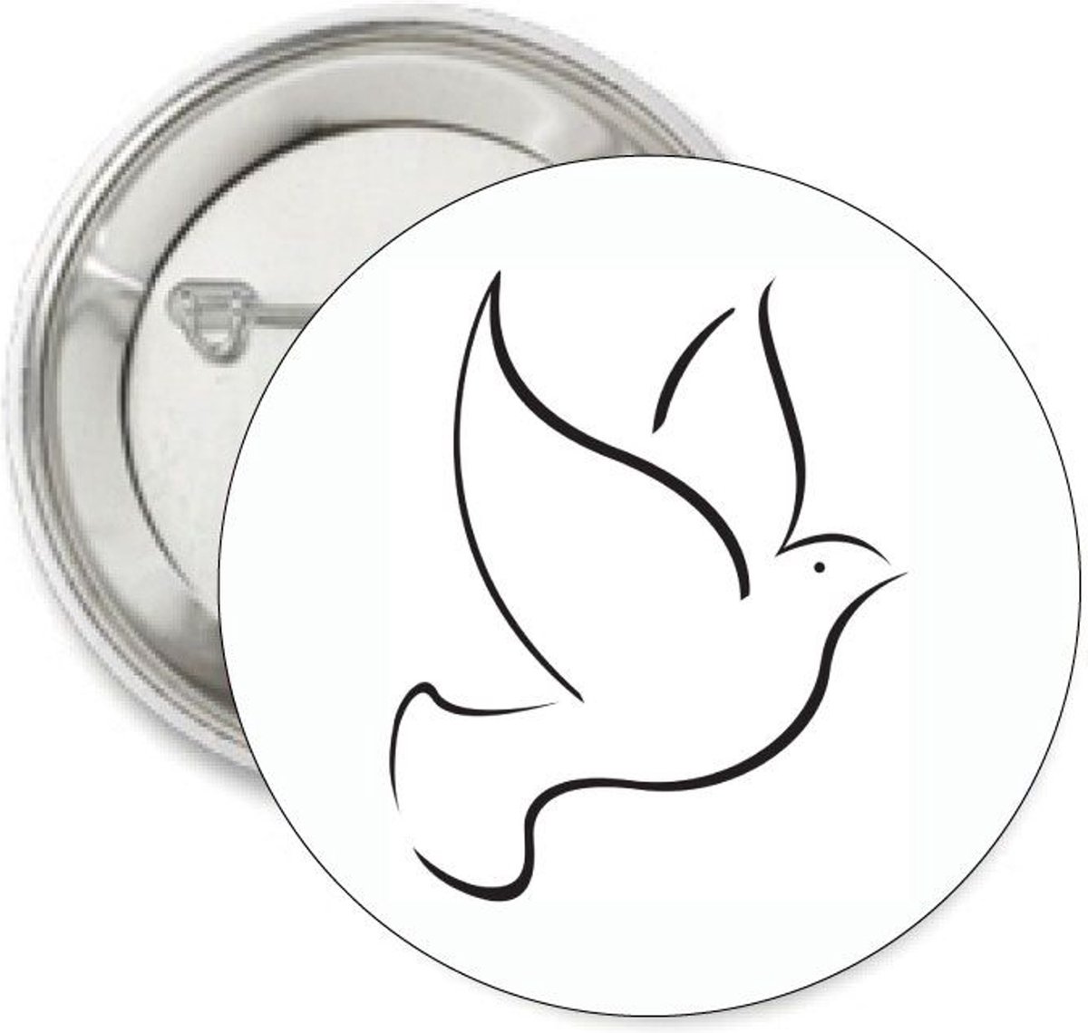 4 Vredes buttons Peace Duif - button - vrede - duif - peace - badge - festival - vrijheid