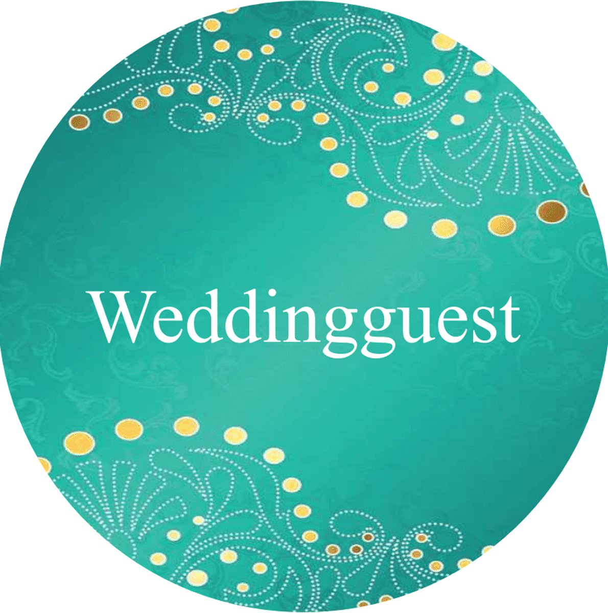 6 Buttons Arabic Theme Weddingguest aqua blue gold - button - huwelijk - bruiloft - trouwen - arabic