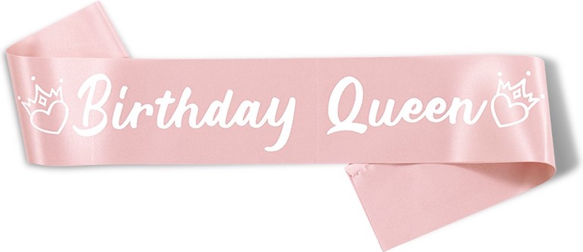 Birthday Queen sjerp roze met wit - sjerp - verjaardag - birthday - sarah - birthday queen