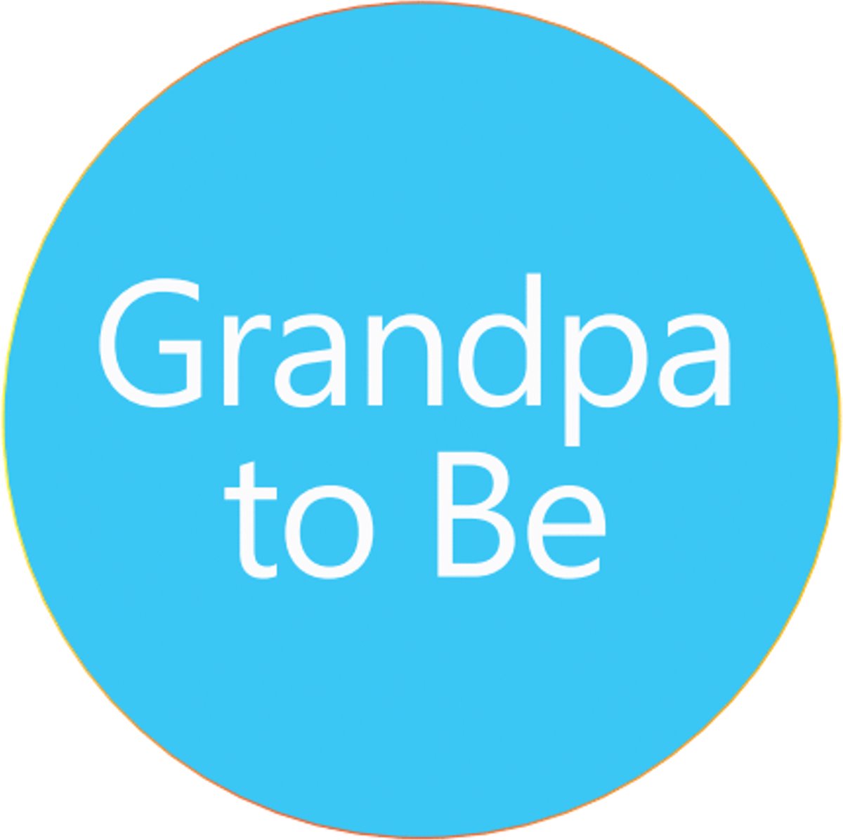 Button Grandpa to Be blauw met wit - babyshower - genderreveal - button - opa - zwanger - geboorte