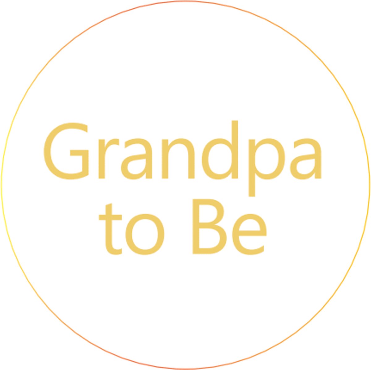 Button Grandpa to Be wit met goud - babyshower - genderreveal - button - geboorte - zwanger - opa - grandpa