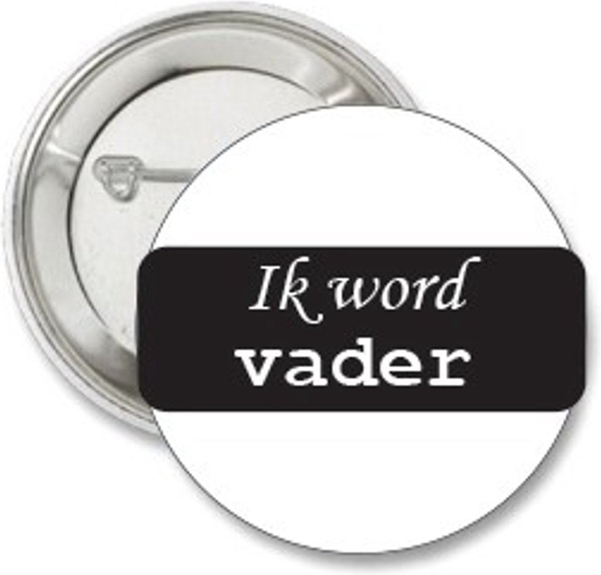 Button Ik word Vader zwart wit - babyshower - genderreveal - vader - button - zwangerschapsaankondiging
