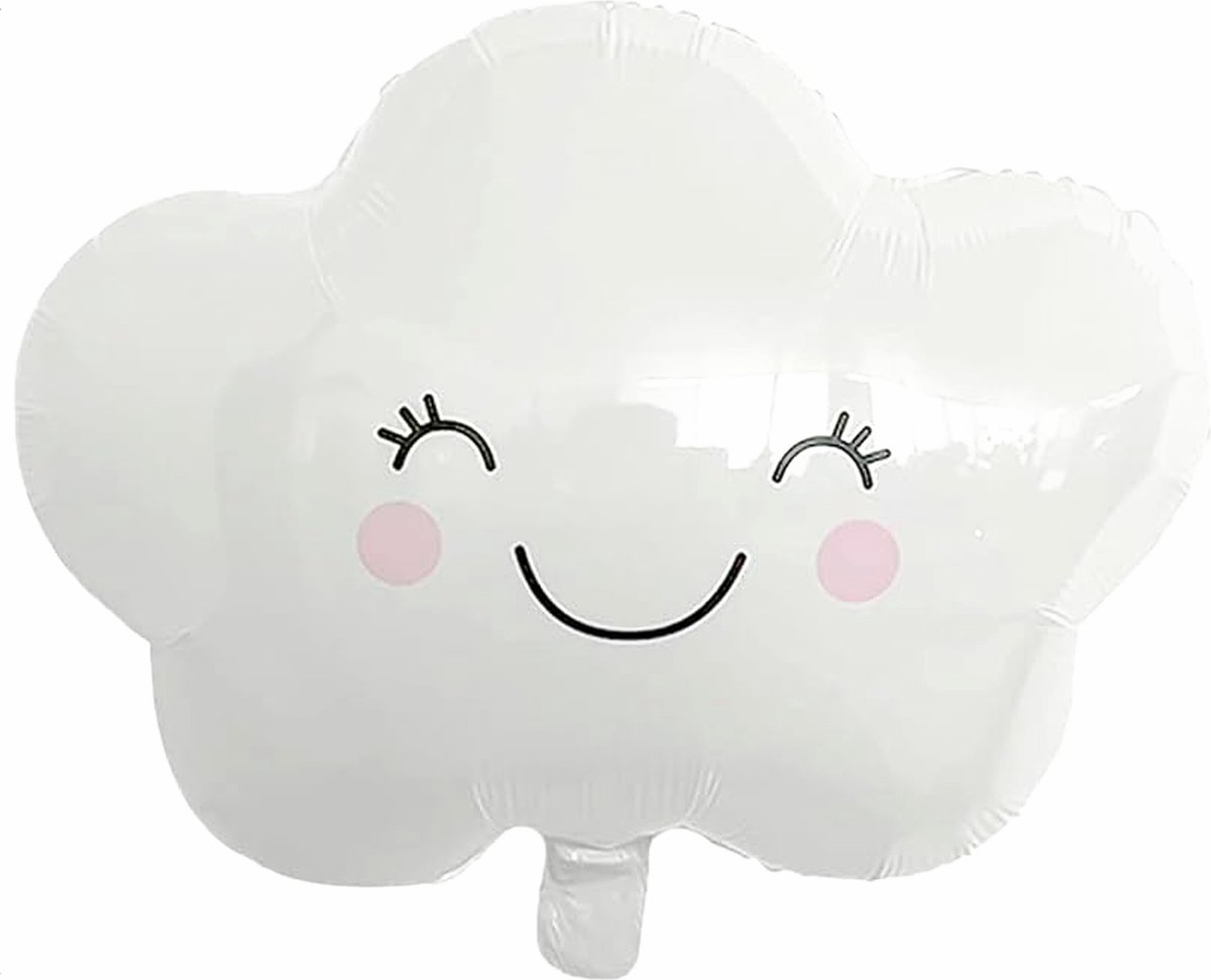 Folie Ballon Happy Cloud wit - folie - ballon - cloud - wolk - happy - babyshower - decoratie