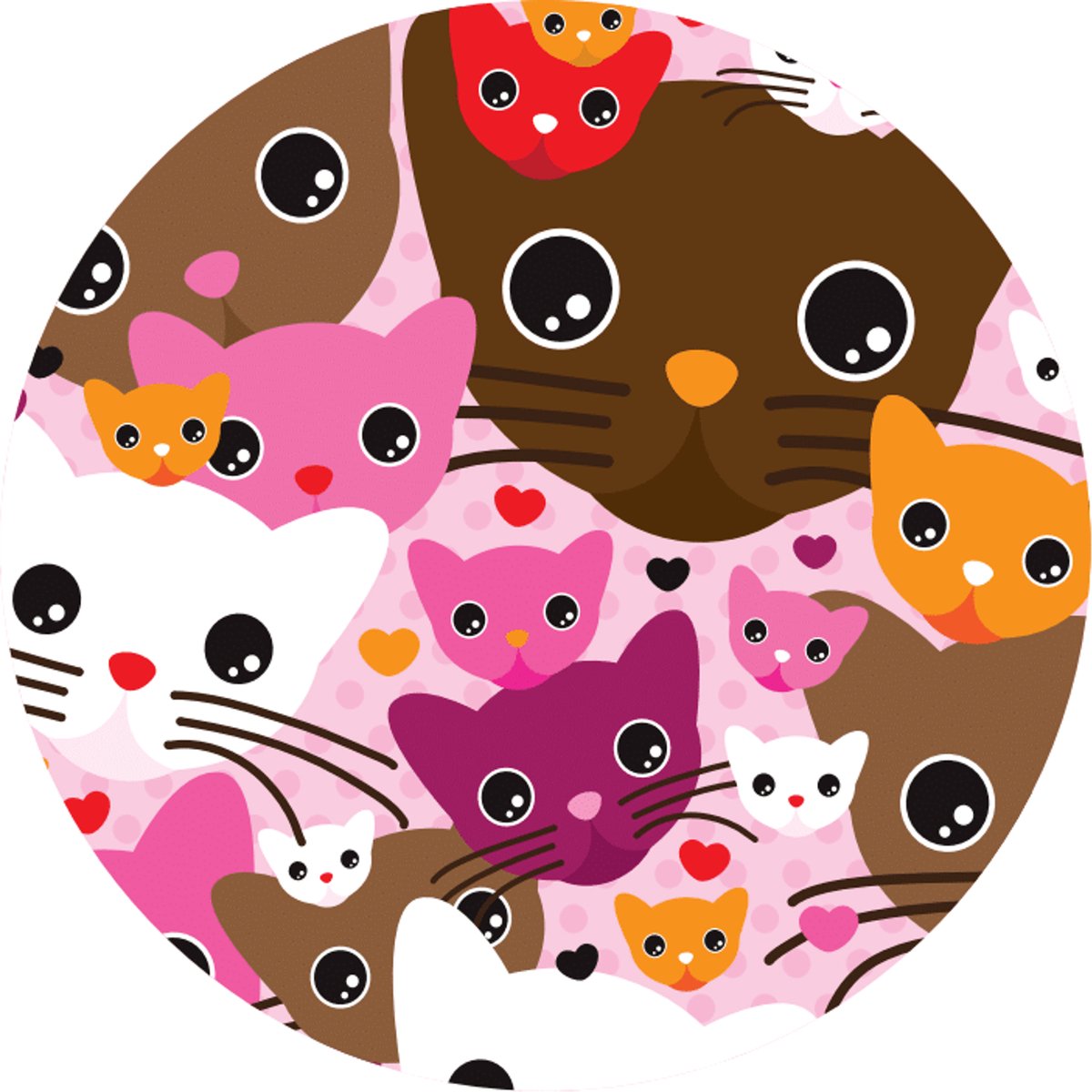 Poezen buttons Happy Cats 10 stuks - poezen - kat - poes - huisdier - button - badge