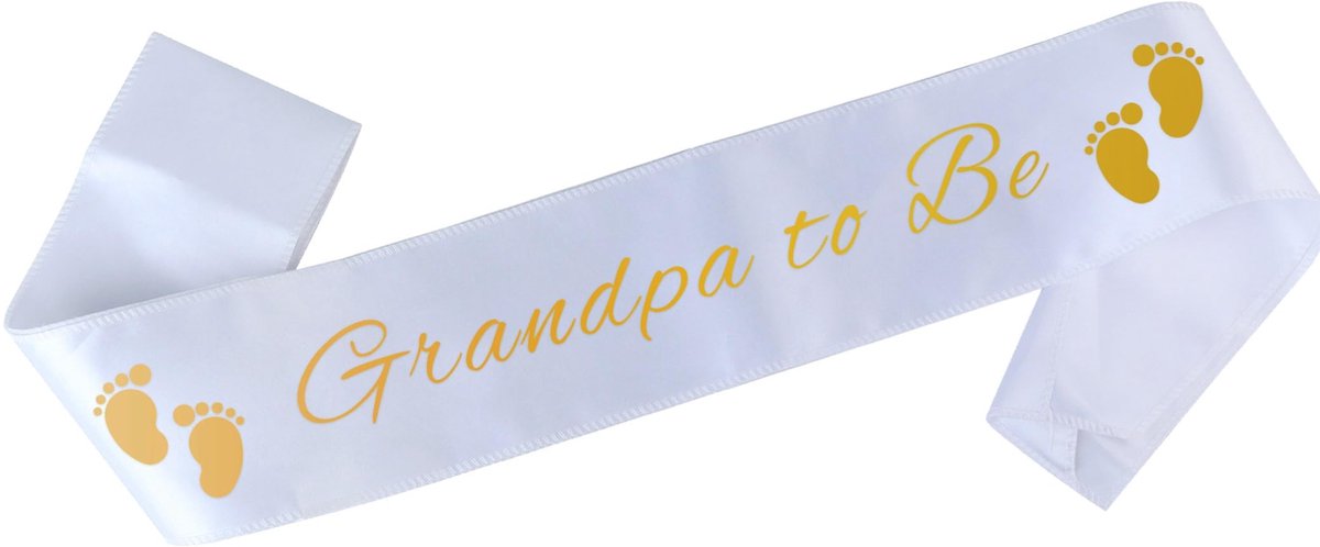 Sjerp Grandpa to Be wit met glanzend gouden opdruk - babyshower - genderreveal - opa - grandpa - sjerp - zwanger - geboorte - baby