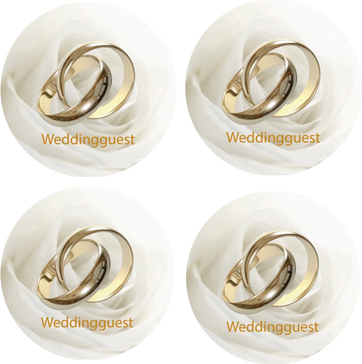 Trouw buttons Weddingguest 10 stuks - huwelijk - bruiloft - trouwen - trouwringen - button - corsage
