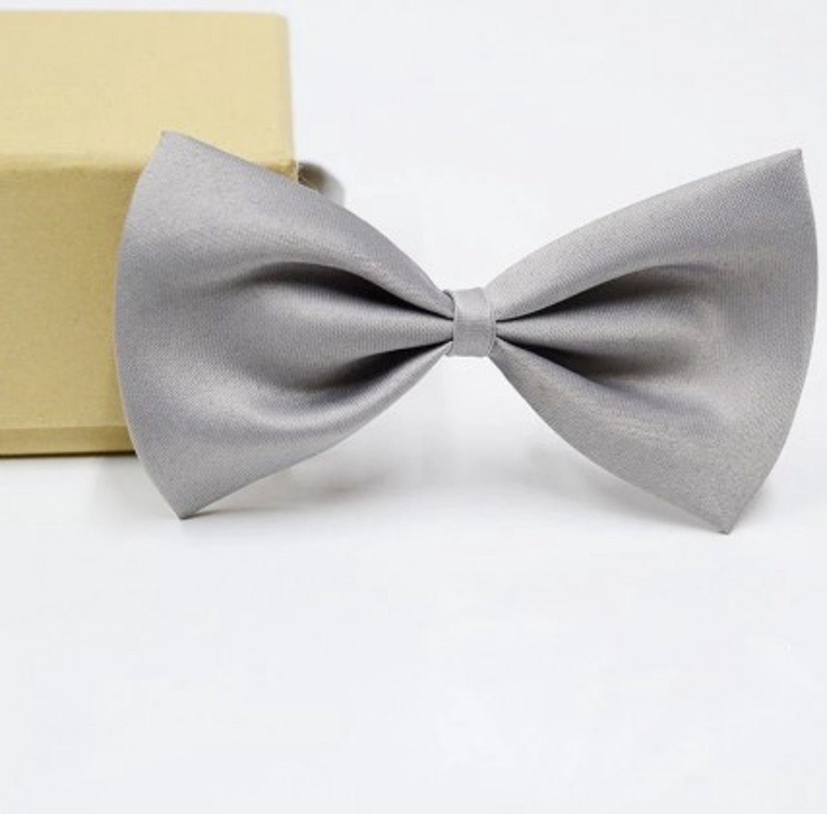 Vlinderdas strik voor kinderen met handige verstelbare sluiting zilver - dasstrik - zilver - grijs - huwelijk - gala - jubileum - kerst