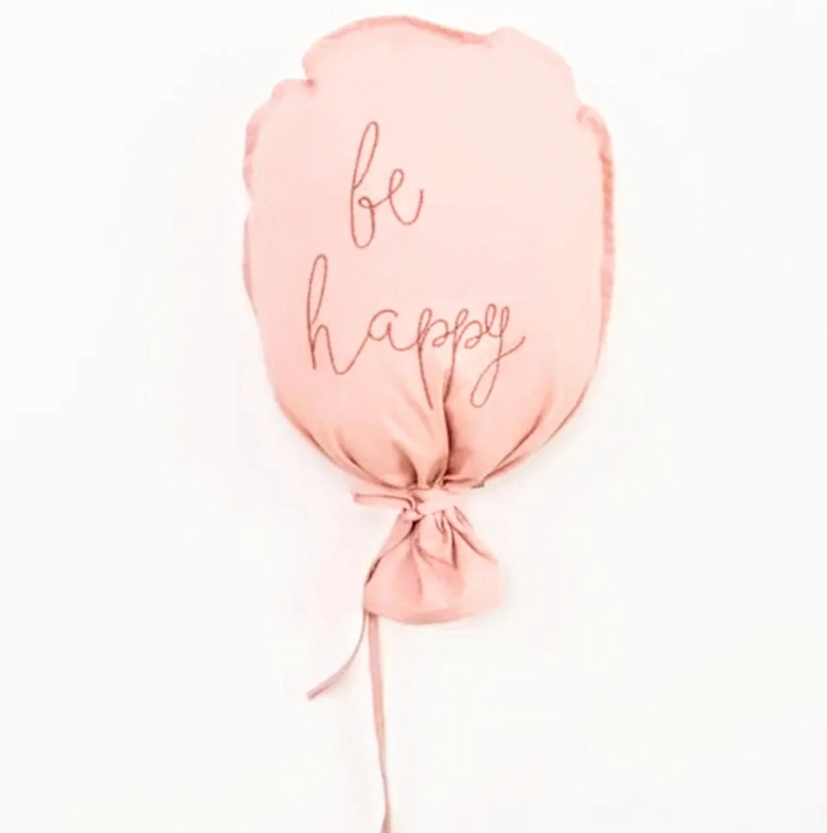 Wanddecoratie katoenen ballon Be Happy roze - ballon - be happy - kinderkamer - babykamer - decoratie - wanddecoratie - roze - muurdecoratie
