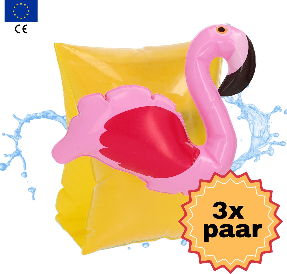  ® Zwembandjes - Zwembandjes - Zwemveiligheid - Zwemvest - Flamingo - 0-15 kg - 3 paar